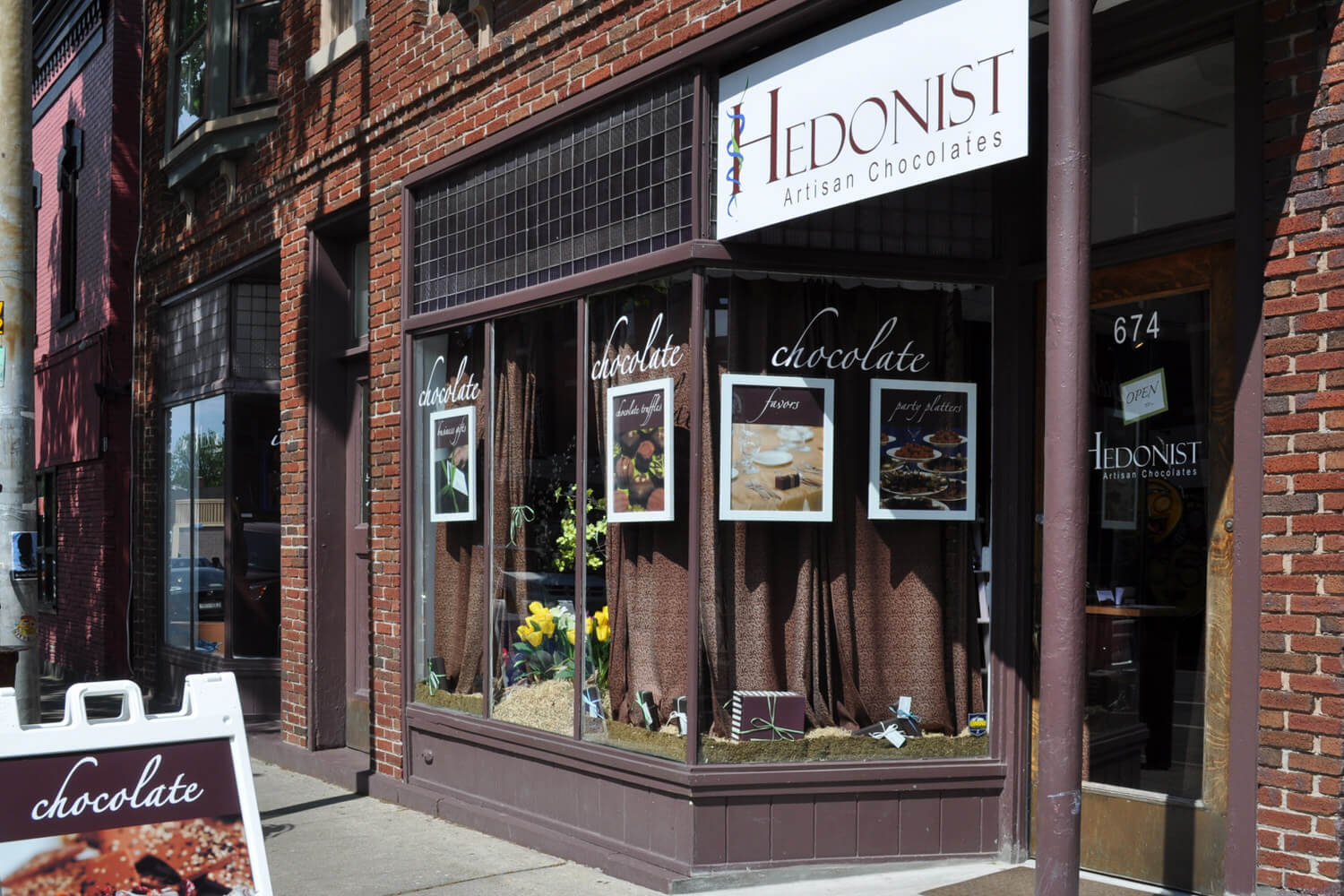 Hedonist Artisan Chocolates on South Avenue. (They have an ice cream shop next door, too!)