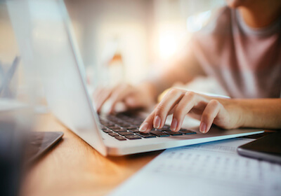 Woman Typing