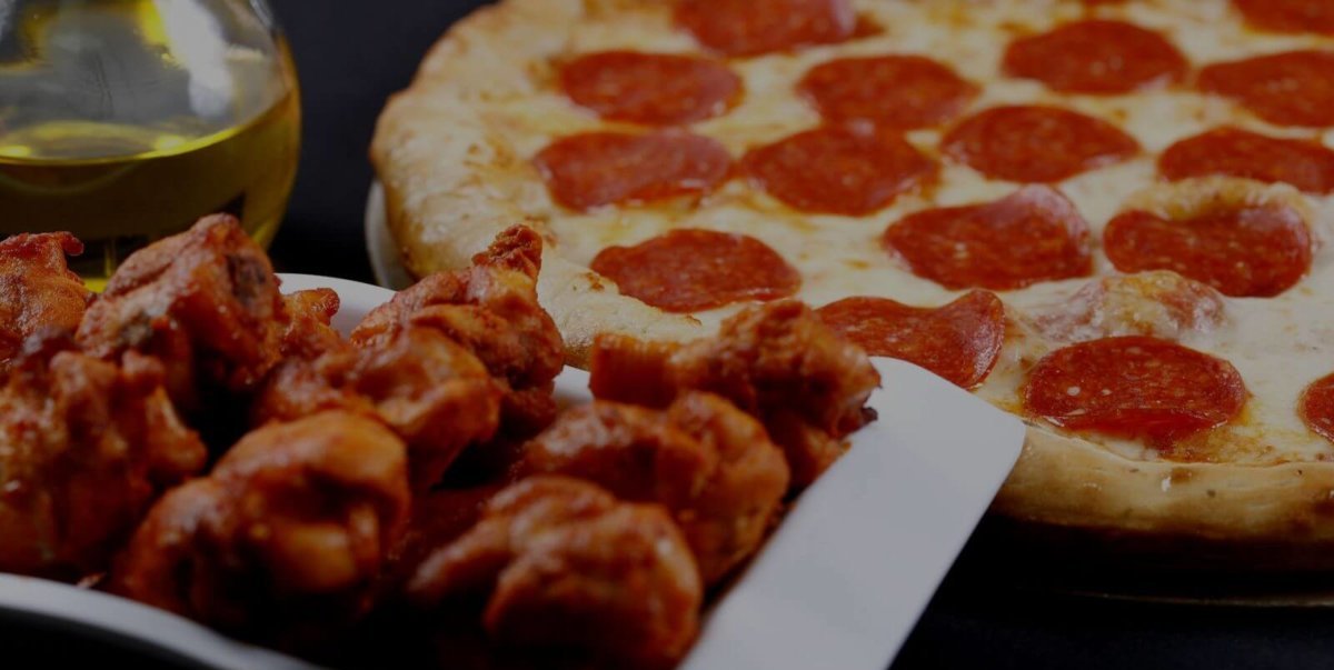 Pizza and chicken wings