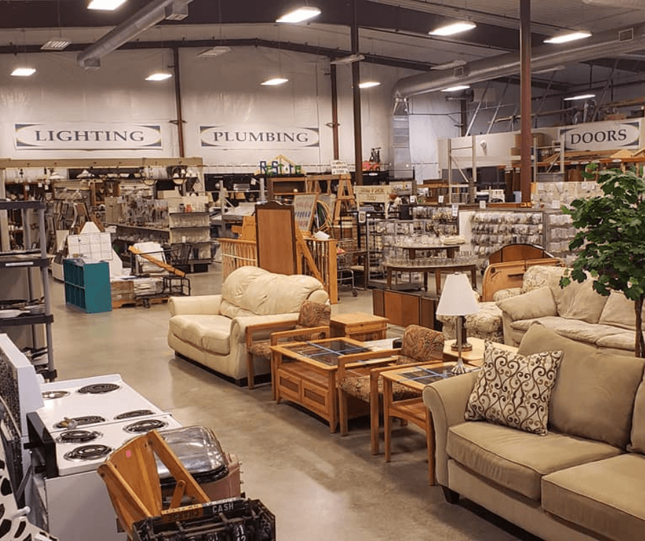 Furniture section of the Habitat ReStore